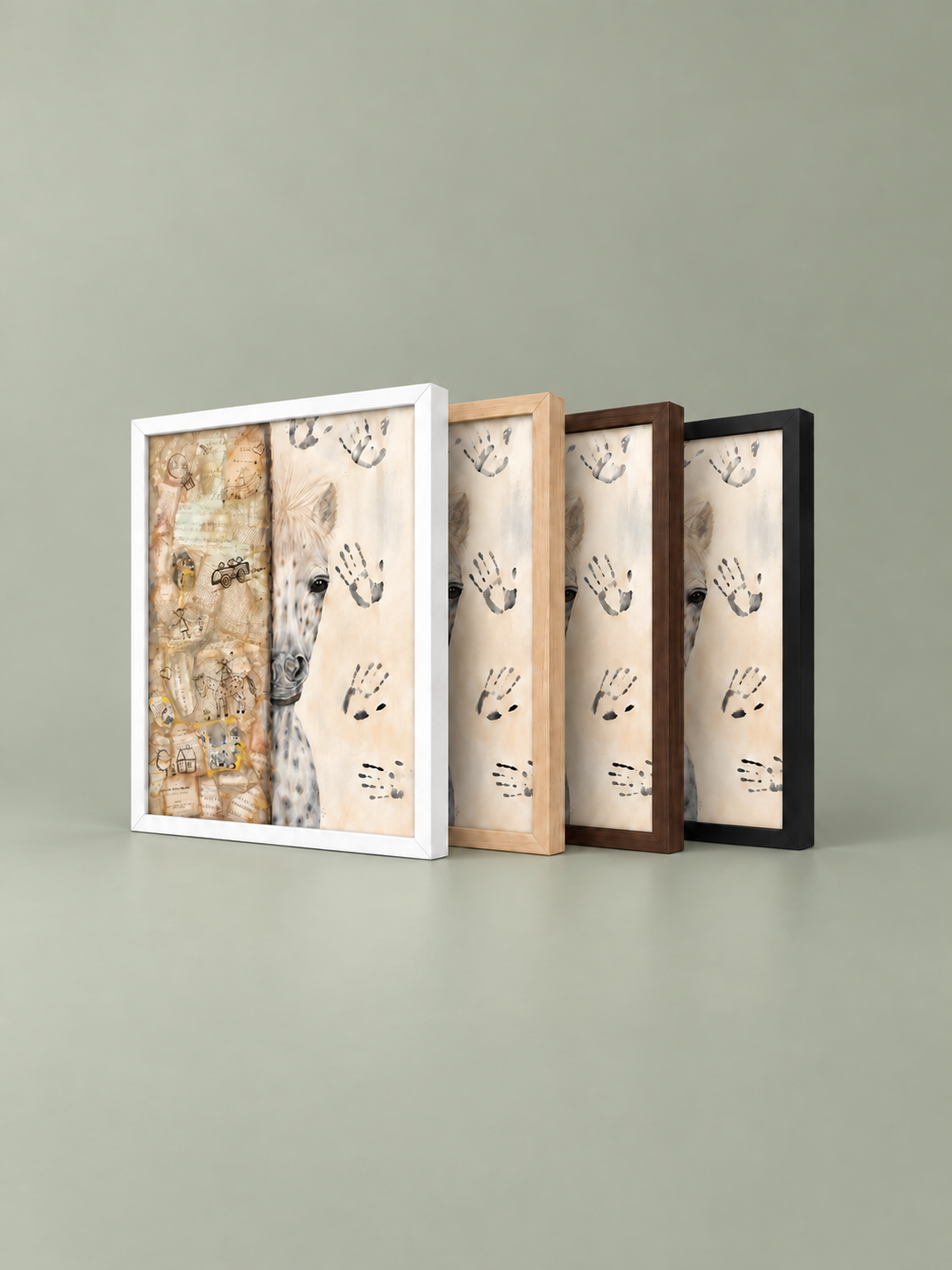 Kindheit auf Leinwand – gerahmter Kunstdruck auf mattem Papier in Museumsqualität